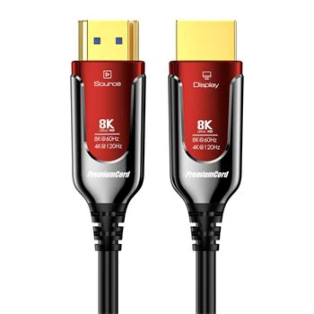 PREMIUMCORD HDMI 2.1 Optikai Összekötő Fekete 30m kphdm21r30