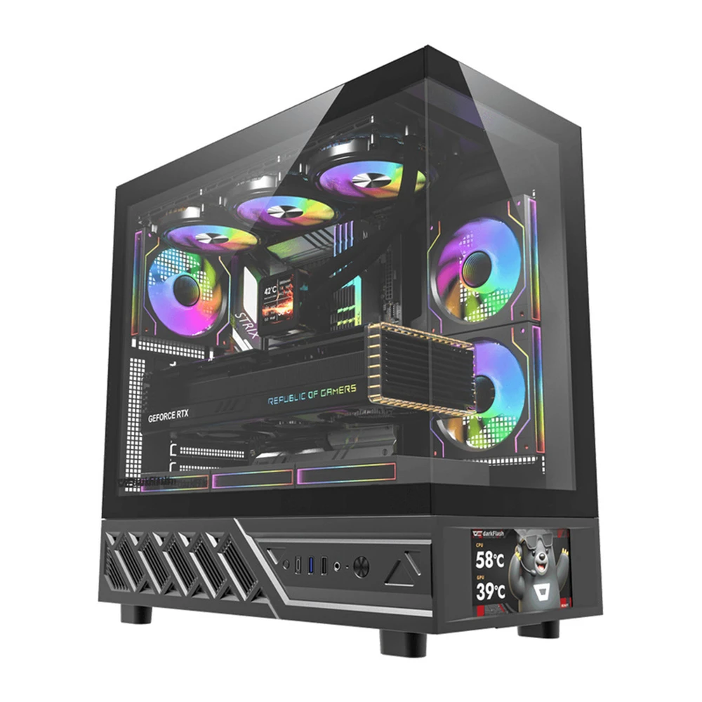 DARKFLASH DS950V case display black + 6 pcs fan