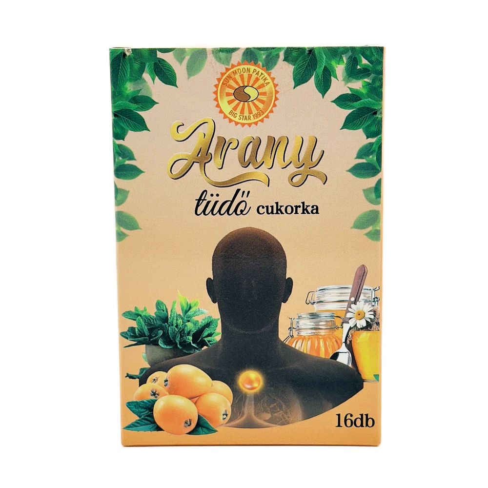 SUN MOON arany tüdő torokcukorka 16 db 100984