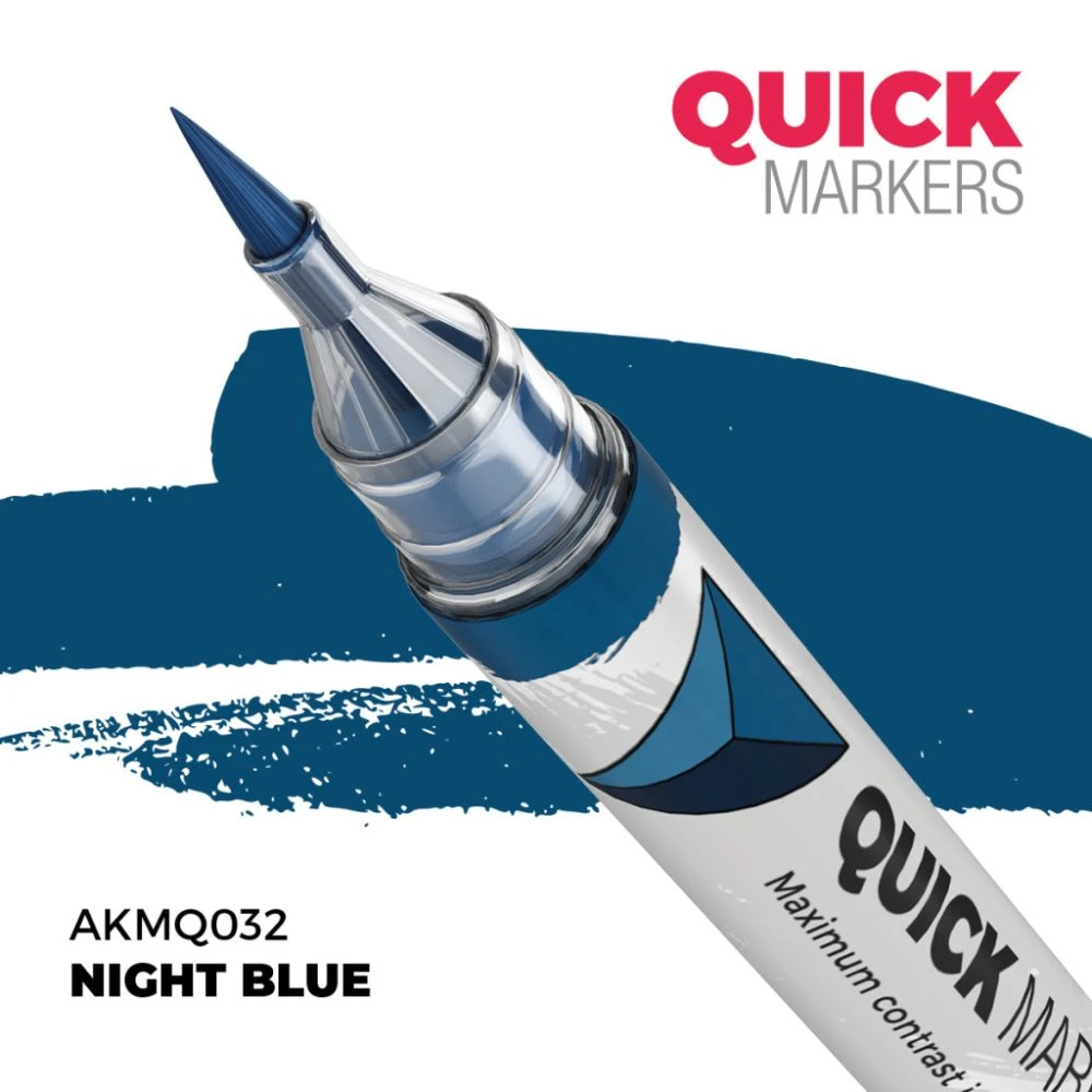 AK INTERACTIVE Night Blue midnight blue Quick Marker felt AKMQ032