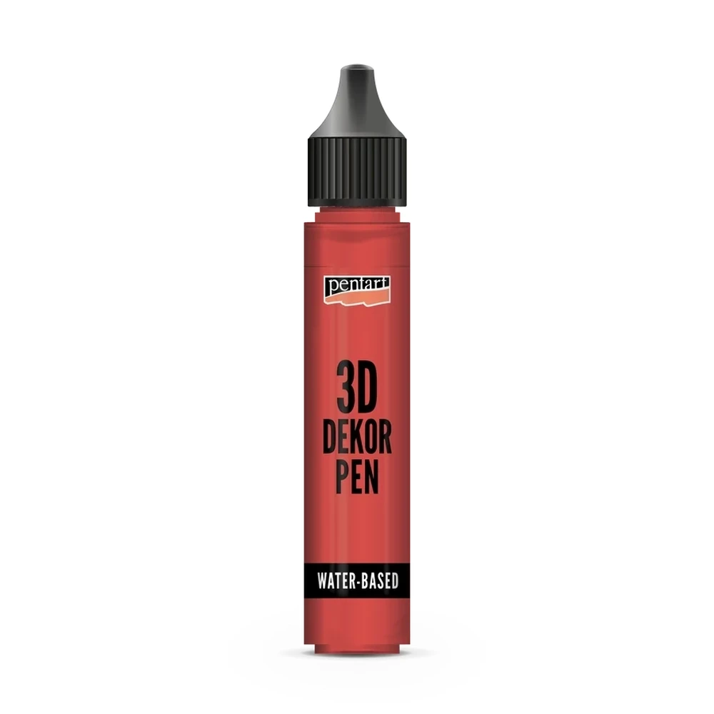 PENTART 30 ml átlátszó rubinvörös 3D dekortoll 33844