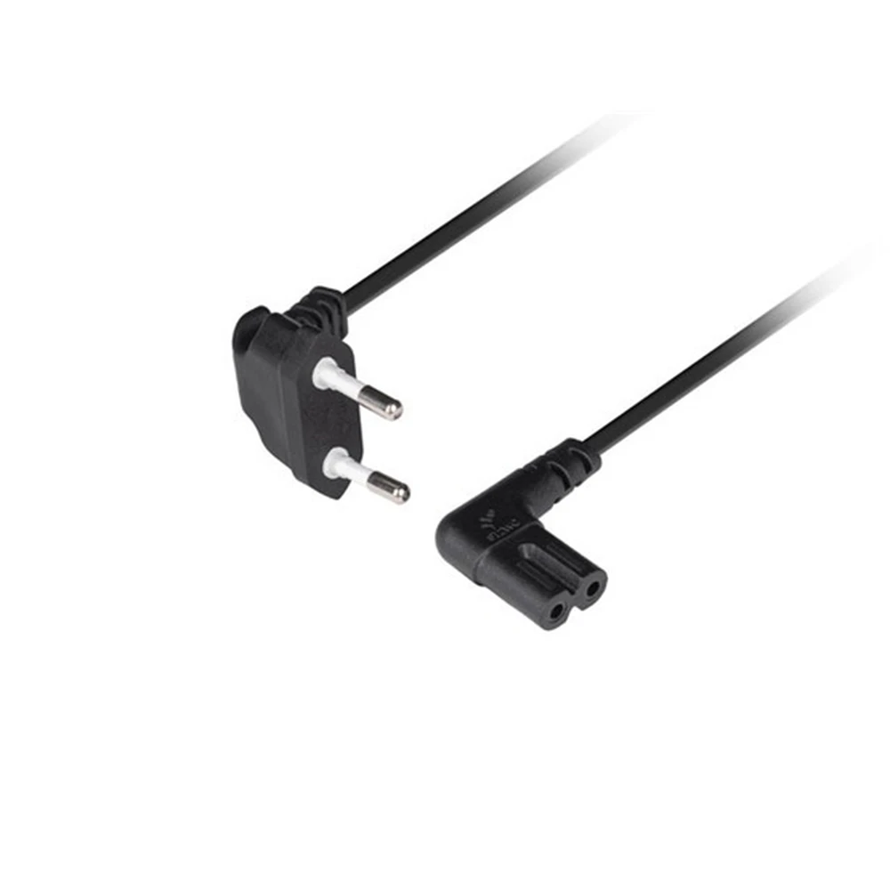 LANBERG CEE 7/16 IEC 320 C7 Tápkábel Könyök Fekete 3m CA-C7CA-12CC-0030-BK