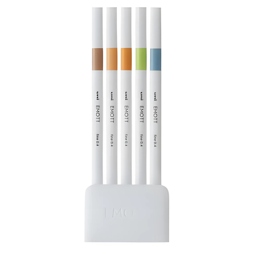 UNI Emott Nature Colors Tűfilc stock 0.4 mm 5 color No.6 2UEMOTTNO6