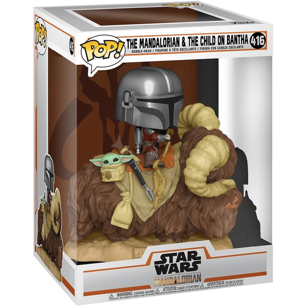 FUNKO Pop Star Wars The Mandalorian - Mando Banthán a Gyerekkel figura #416 889698523738