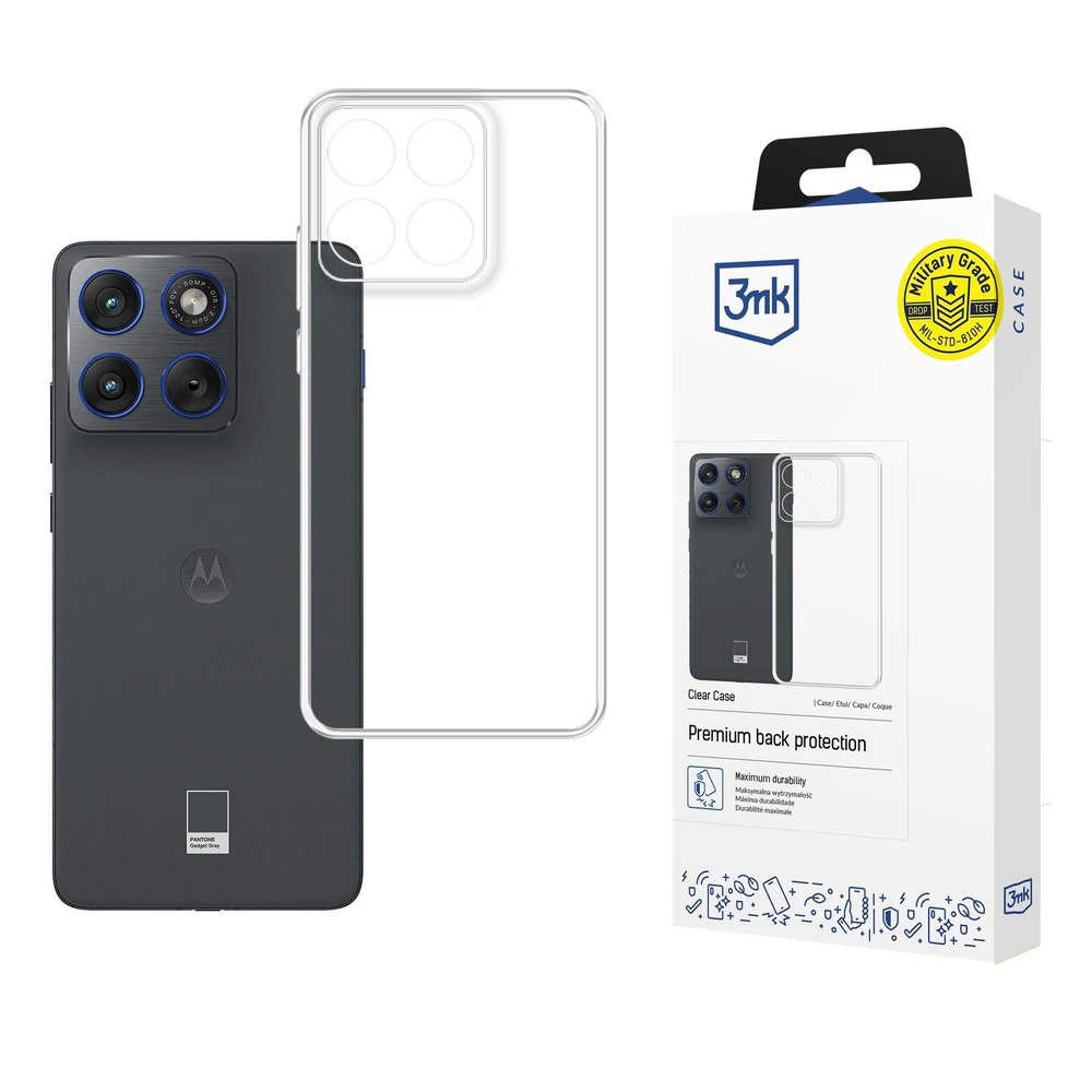 3MK Clear Case back plates Motorola Edge 70 transparent