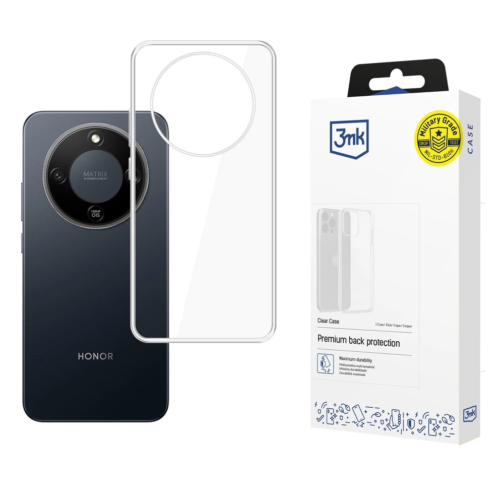 3MK Clear Case back plates Honor Magic8 Lite transparent