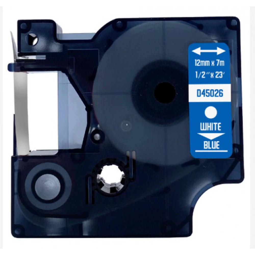 DYMO D1 45026 white-blue (aftermarket) 45026FU