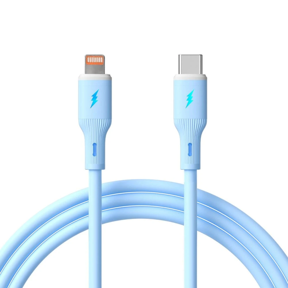 AKYGA USB 2.0 Type C Lightning Töltő/adat Blue 1m AK-USB-72