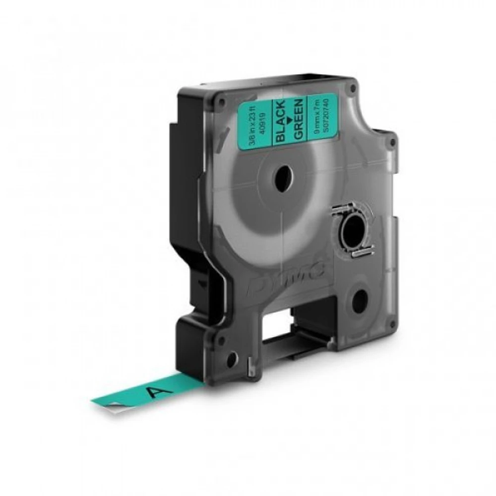 DYMO D1 40919 9mm x 7m green-black (aftermarket) 40919FU