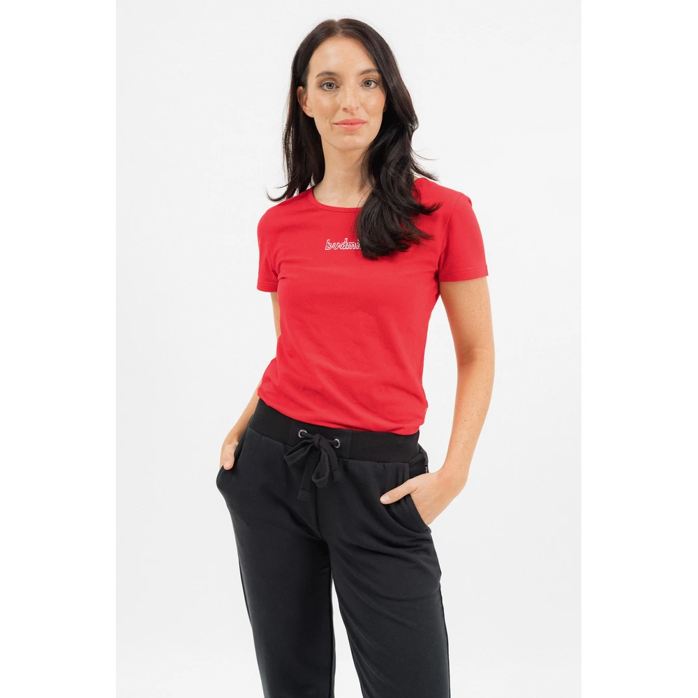 BUDMIL Karcsúsított depressed pattern polo Female S red