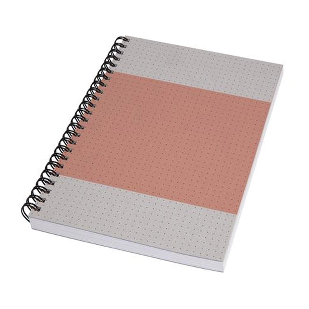 SIGEL Quicknote Spirálfüzet A5 pontrácsos 80 lap soft cover korall-szürke SISN700