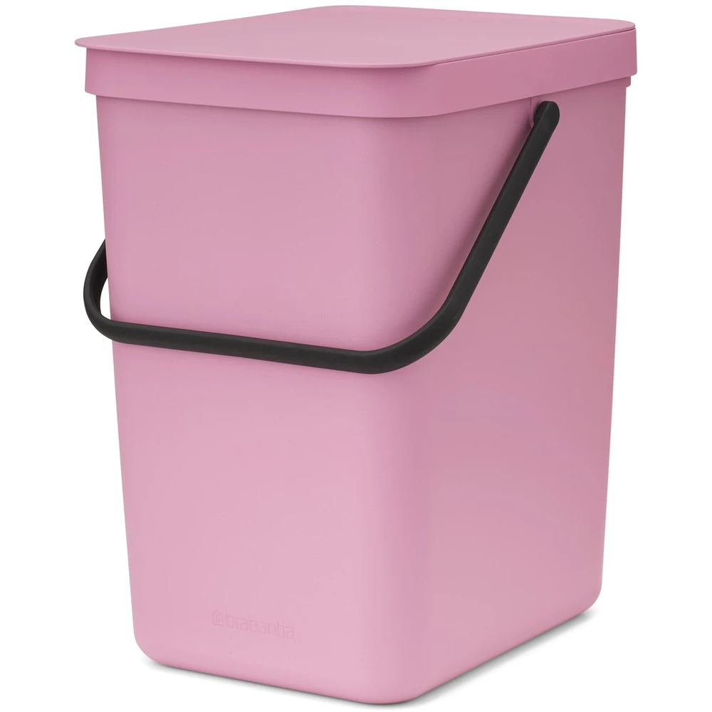 BRABANTIA Sort & Go kitchen waste collection felhajtható cover handle 25L rózsaszín-lila 255502 BR255502