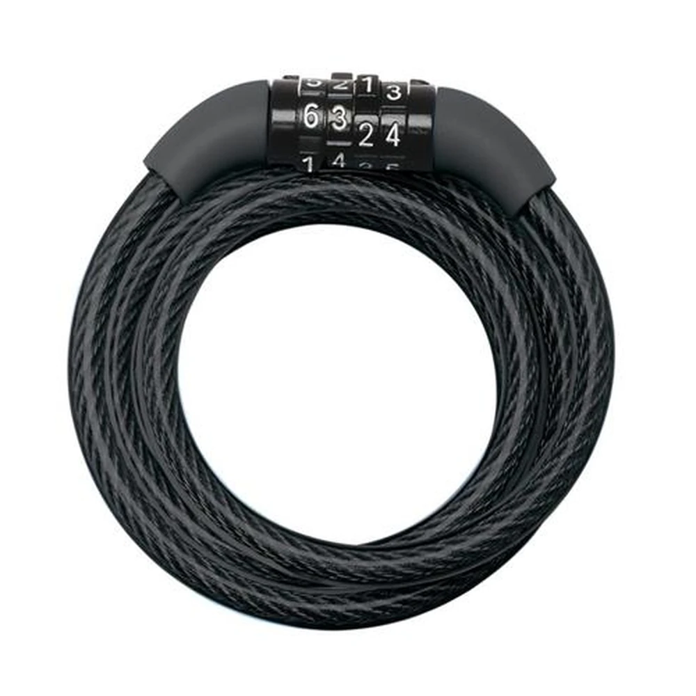 MASTERLOCK Spirál kombinátor kerékpárzár 1.2m 8mm fekete 8143EURDPRO