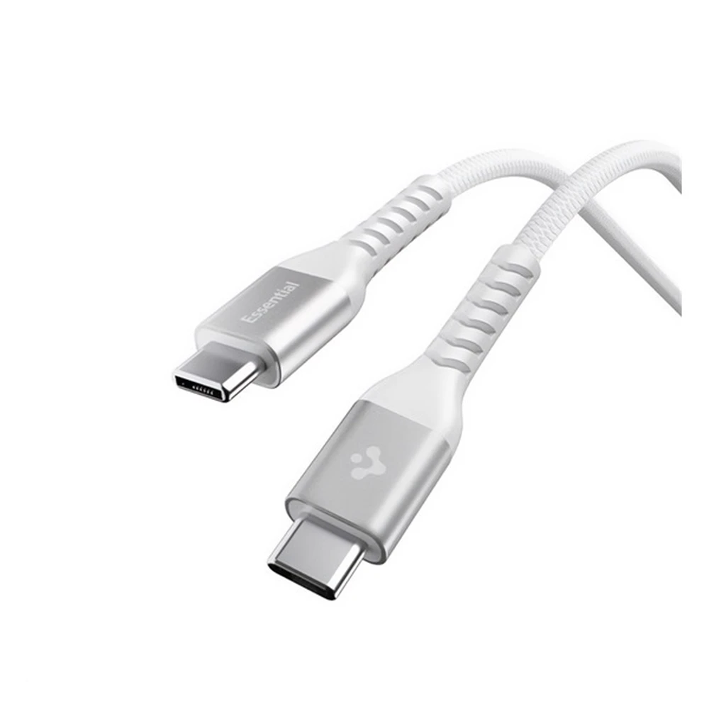 SPIGEN ESSENTIAL EB10010CCA data cable Type-C - Type-C 100W PD fast charger 100cm White ACA11102