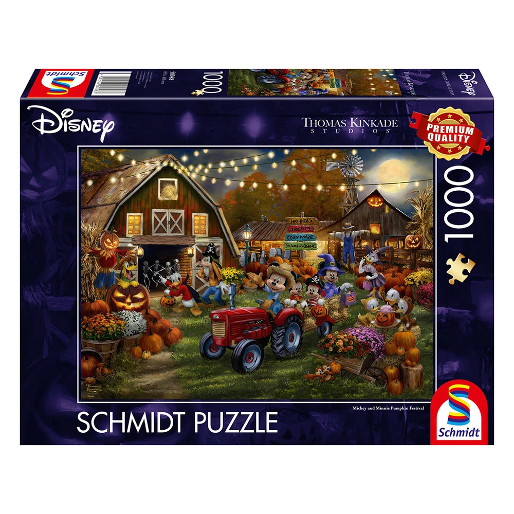 SCHMIDTSPIELE Puzzle game 1000 pieces Thomas Kinkade Studios: Disney Miki and Minnie mouse - Tökfesztivál 58048