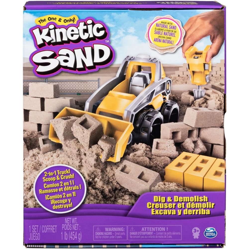 SPIN MASTER Kinetic Sand építési helyszín homokozó szett 454g 6044178