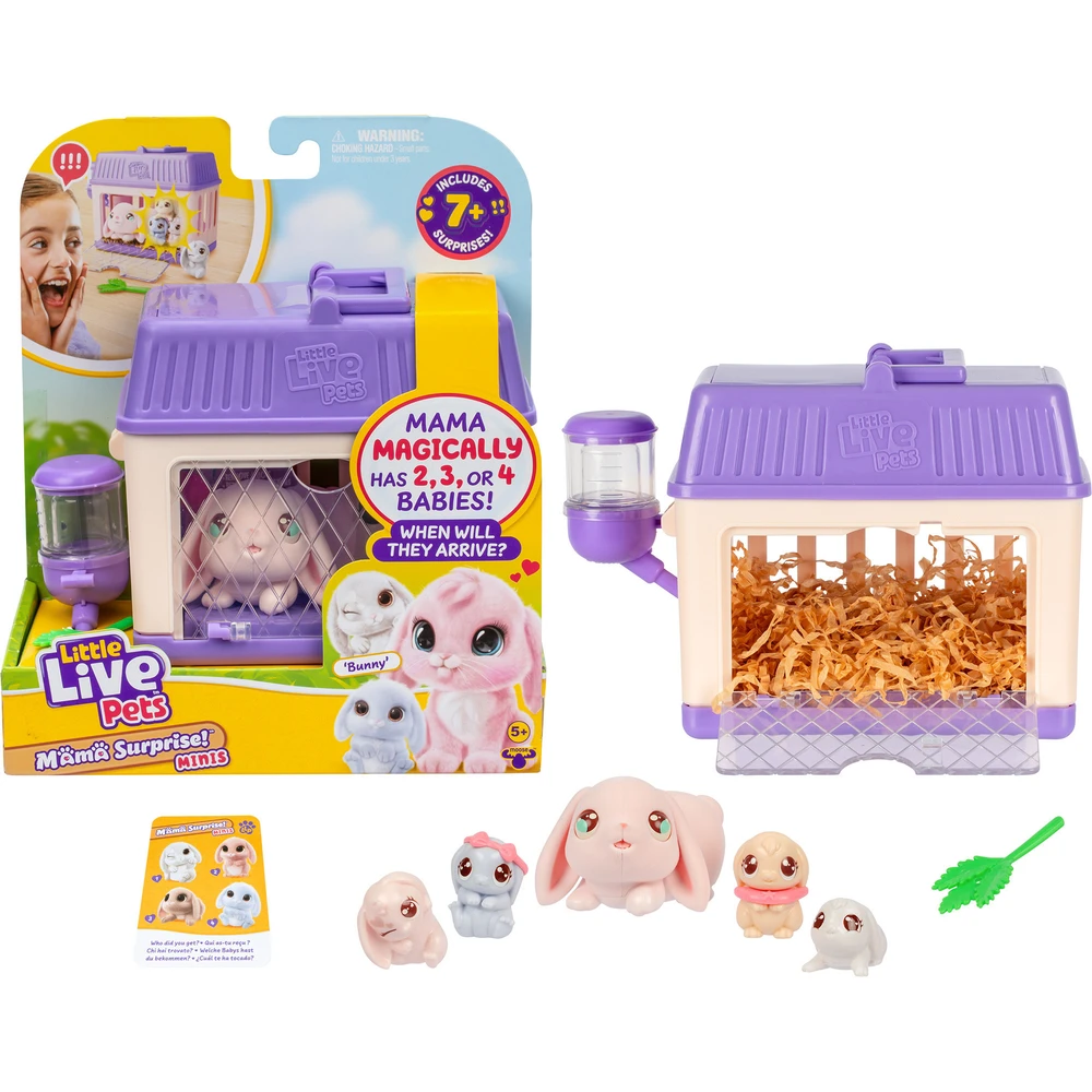 MOOSE TOYS Little Live Pets Bunny mama surprise mini game set 26625