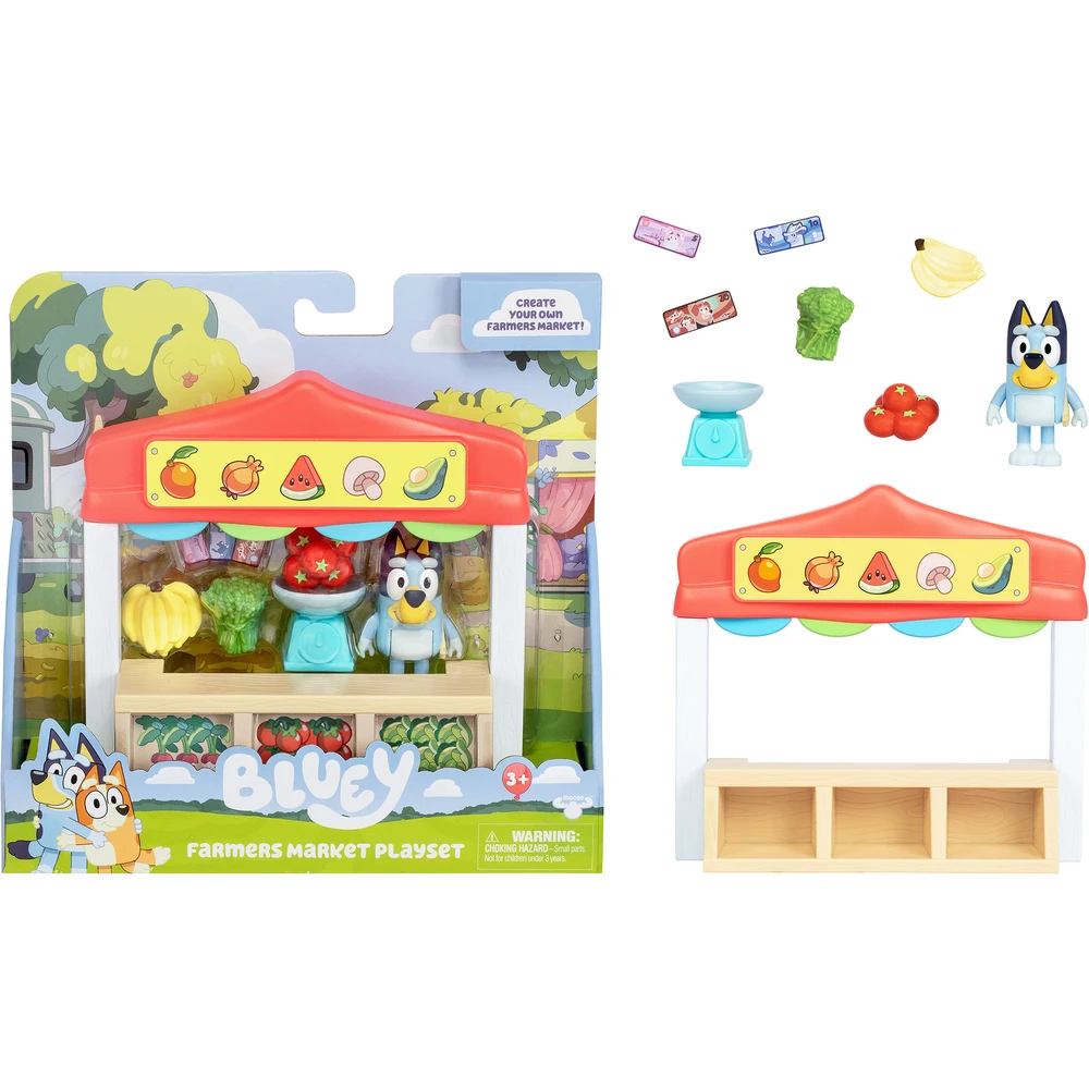 MOOSE TOYS Bluey Mini Playset market game set 17555