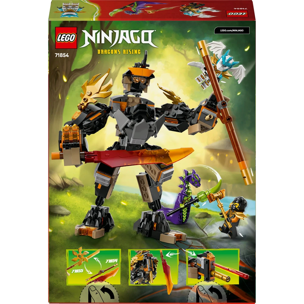 LEGO Ninjago Cole akciómechje and Dragon Zane 71854