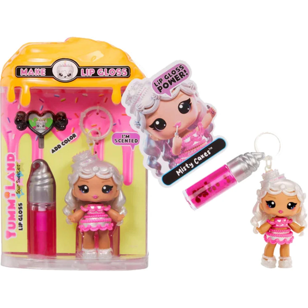 MGA ENTERTAINMENT Yummiland Lip Gloss Sour Sweeties Misty Cakes baba 545804-EUC