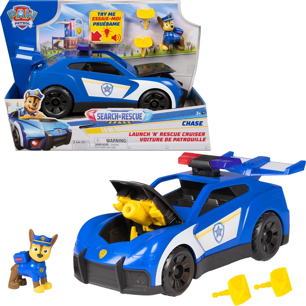 SPIN MASTER Paw patrol Chase figura Launch N Rescue cirkálójármű light and sound effect 6074962