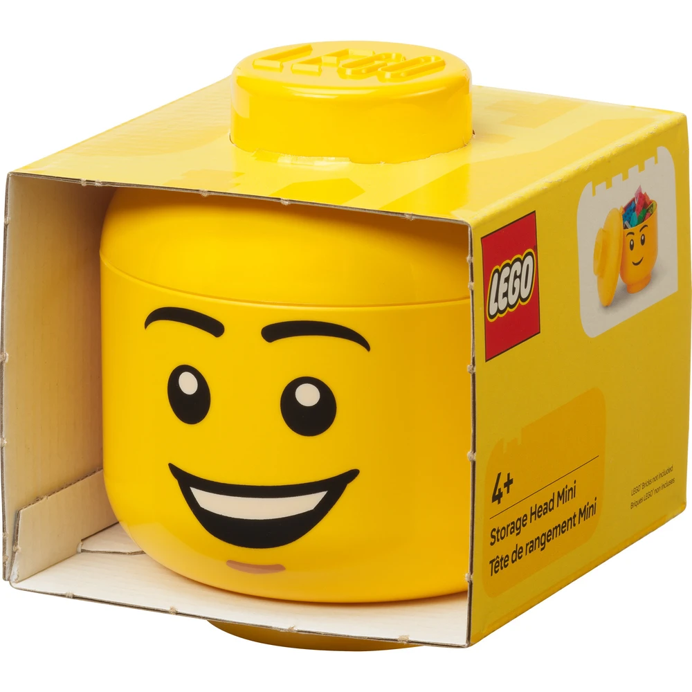 ROOM COPENHAGEN Storage box boy lego figura fej shape mini yellow vidám variant 40330812