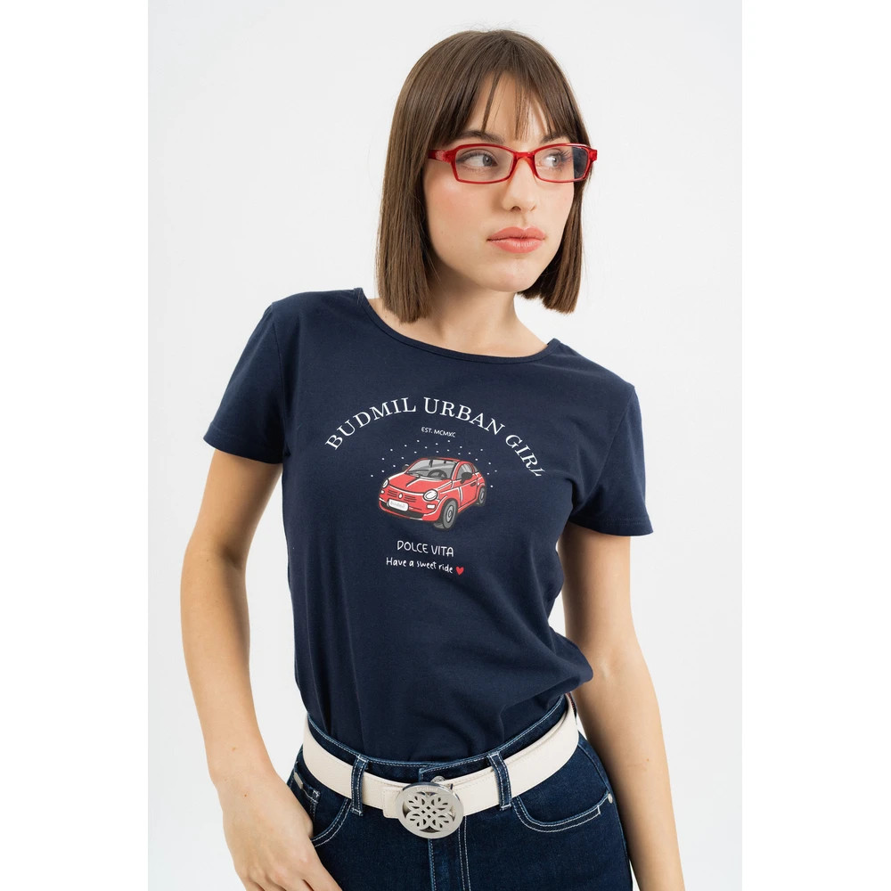 BUDMIL Karcsúsított polo depressed design Female L s.kék