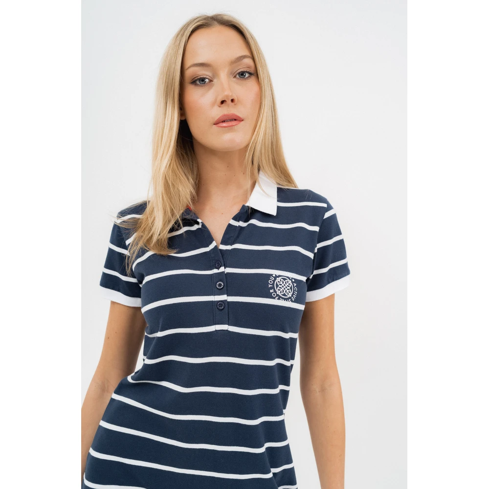 BUDMIL Galléros summer dress Female L s.kék-fehér