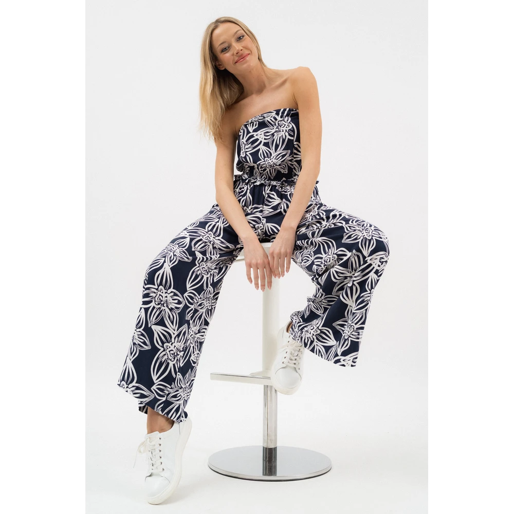 BUDMIL Summer overál Female XS blue and white