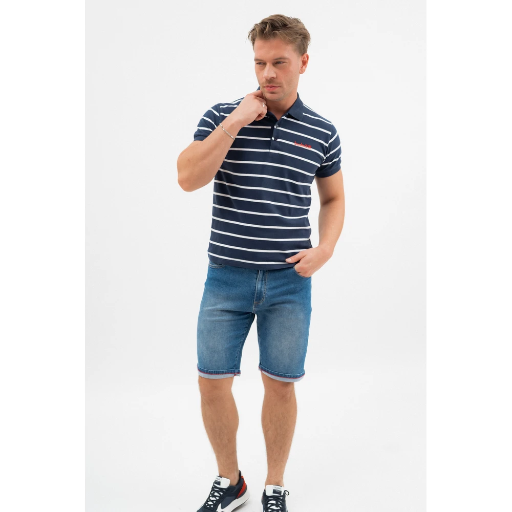 BUDMIL Galléros polo Man XXXL s.kék-fehér