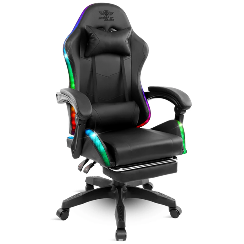 SPIRIT OF GAMER SIRIUS Gamer szék RGB fekete SOG-GCSRG