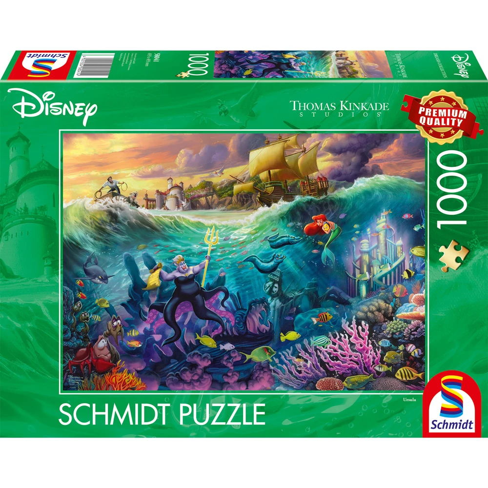SCHMIDTSPIELE Puzzle játék 1000 darabos Thomas Kinkade Studios: Disney Ursula 58041