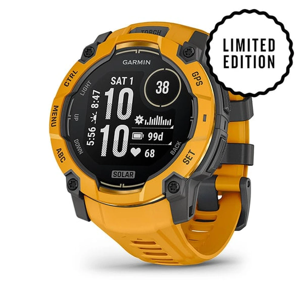 GARMIN Instinct 3 50mm Solar napsárga sárga/szürke silicone belt 010-02935-02