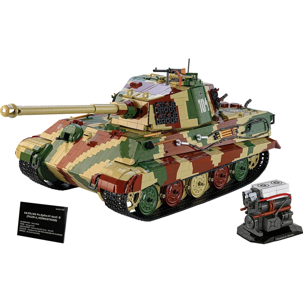 COBI Historical Collection World War II Tiger II King Tiger harckocsi építőkészlet COBI-2808