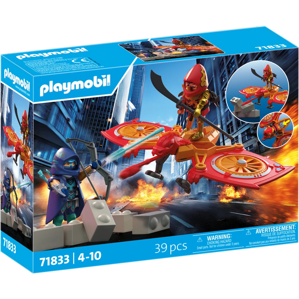 PLAYMOBIL Heroes Hős drone evil nindzsával szemben 71833
