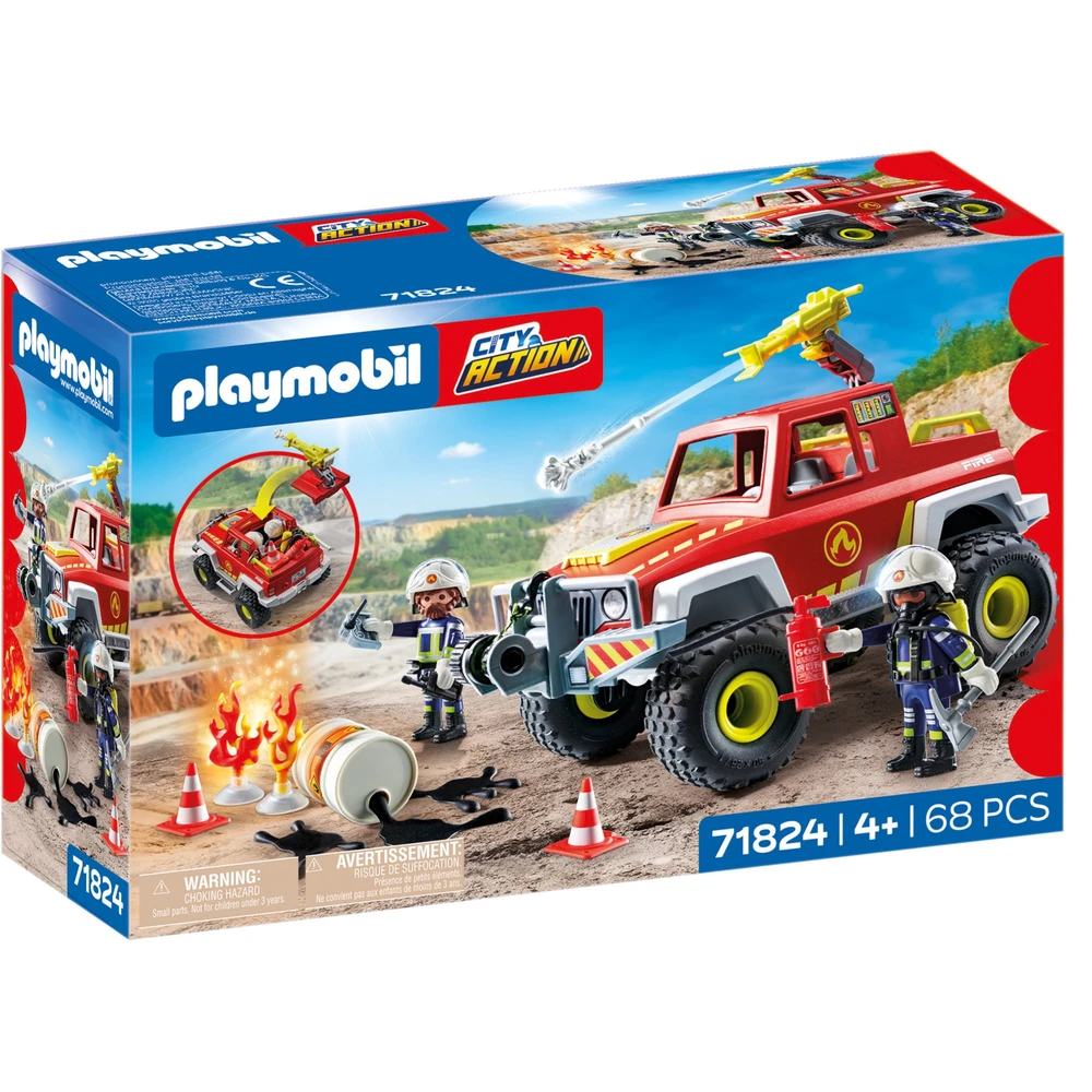 PLAYMOBIL Action Heroes Fireman land rover 71824