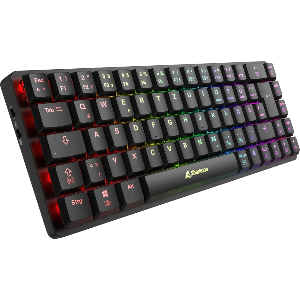 SHARKOON PureWriter W65 Kailh Choc V2 Low Profile Red German black