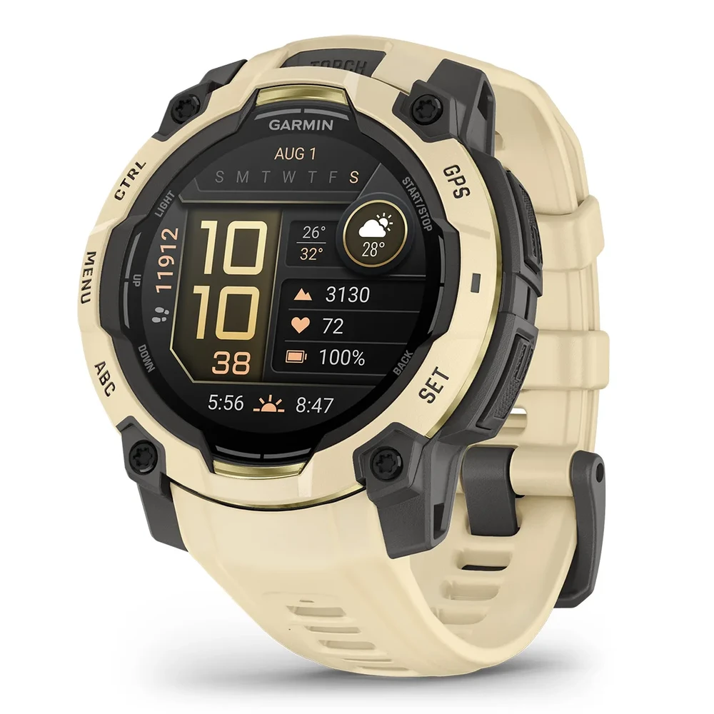 GARMIN Instinct 3 45mm AMOLED sárga szilikon szíjjal