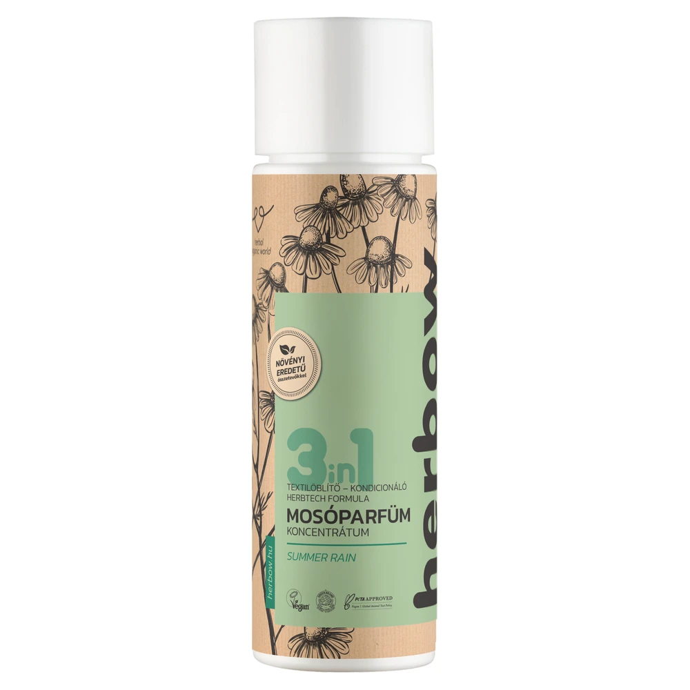 HERBOW 3in1 mosóparfüm öblítő és kondicionáló koncentrátum nyári eső 200 ml 101246