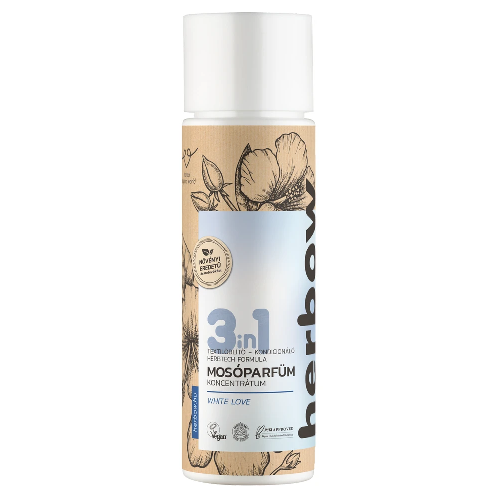 HERBOW 3in1 mosóparfüm öblítő és kondicionáló koncentrátum fehér szerelem 200 ml 101250