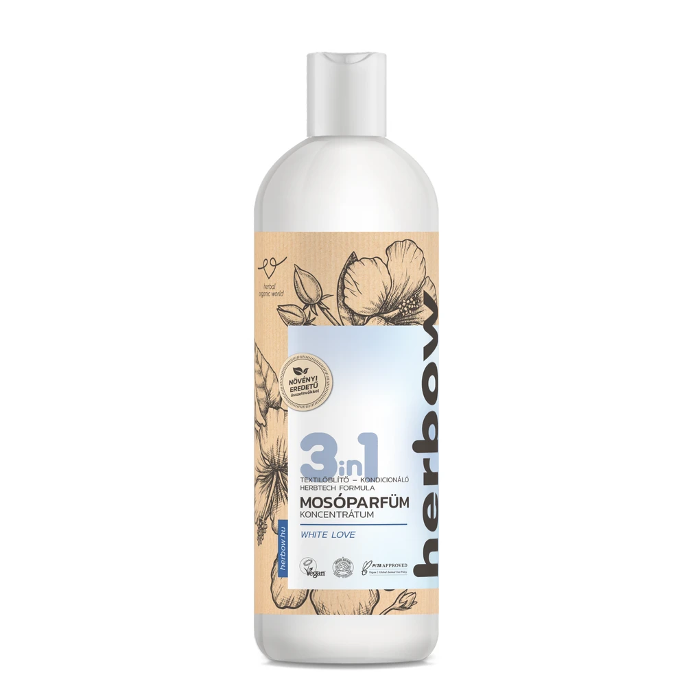 HERBOW 3in1 mosóparfüm öblítő és kondicionáló koncentrátum fehér szerelem 1000 ml 101258