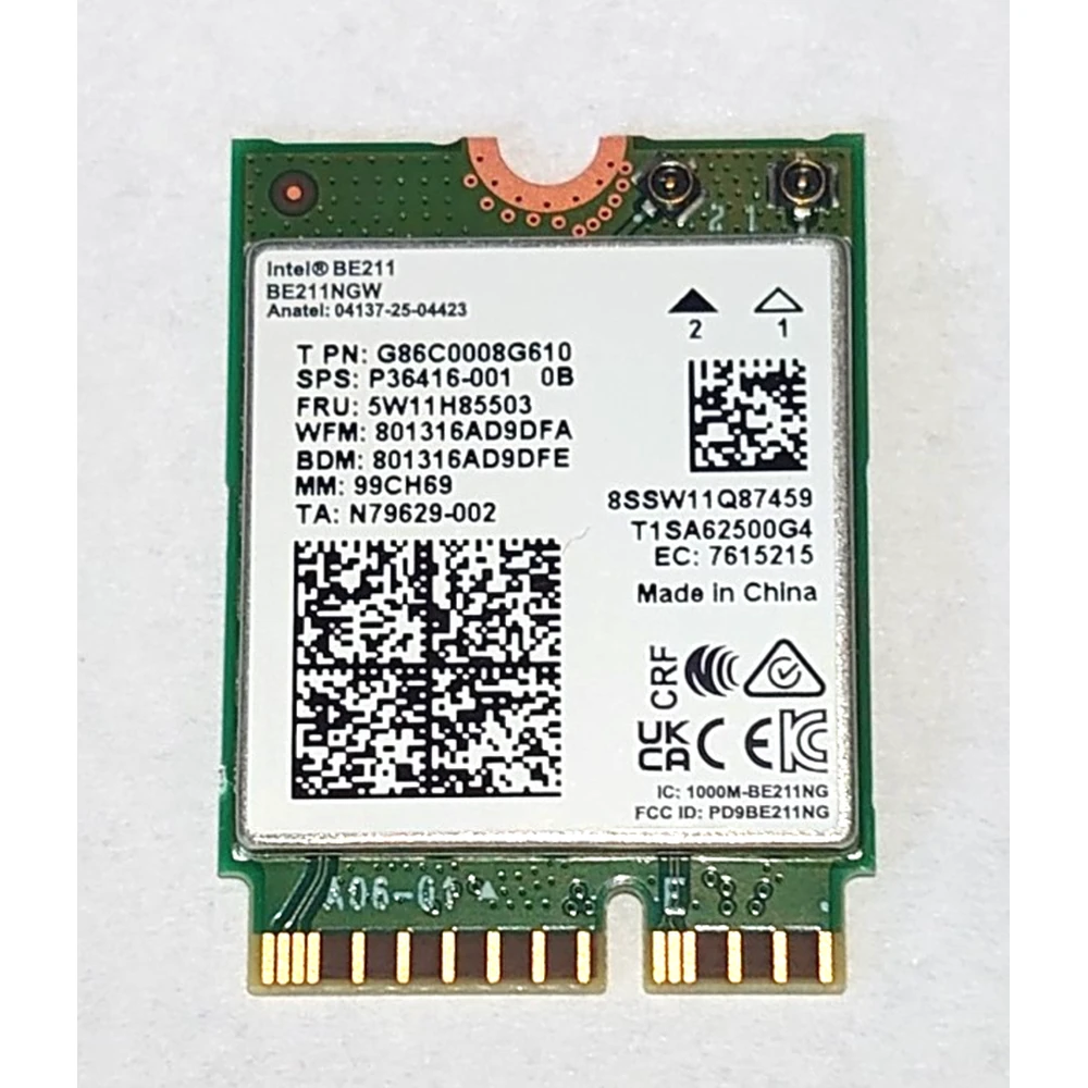 INTEL Killer Wi-Fi 7 BE1775i M.2 2230 CNVio3 hálózati adapter BE211.NGWG.NVX