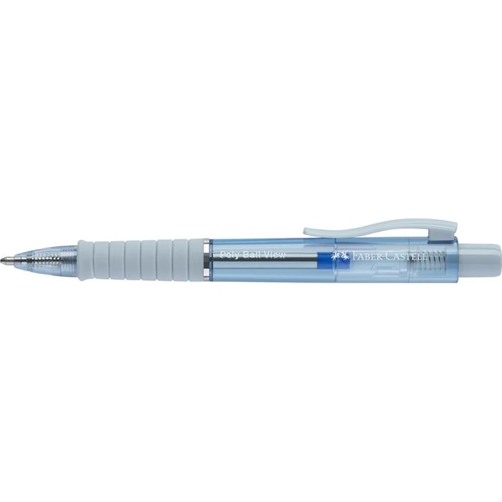 FABER-CASTELL Poly Ball View Aurora pen 1 mm push-button sky blue