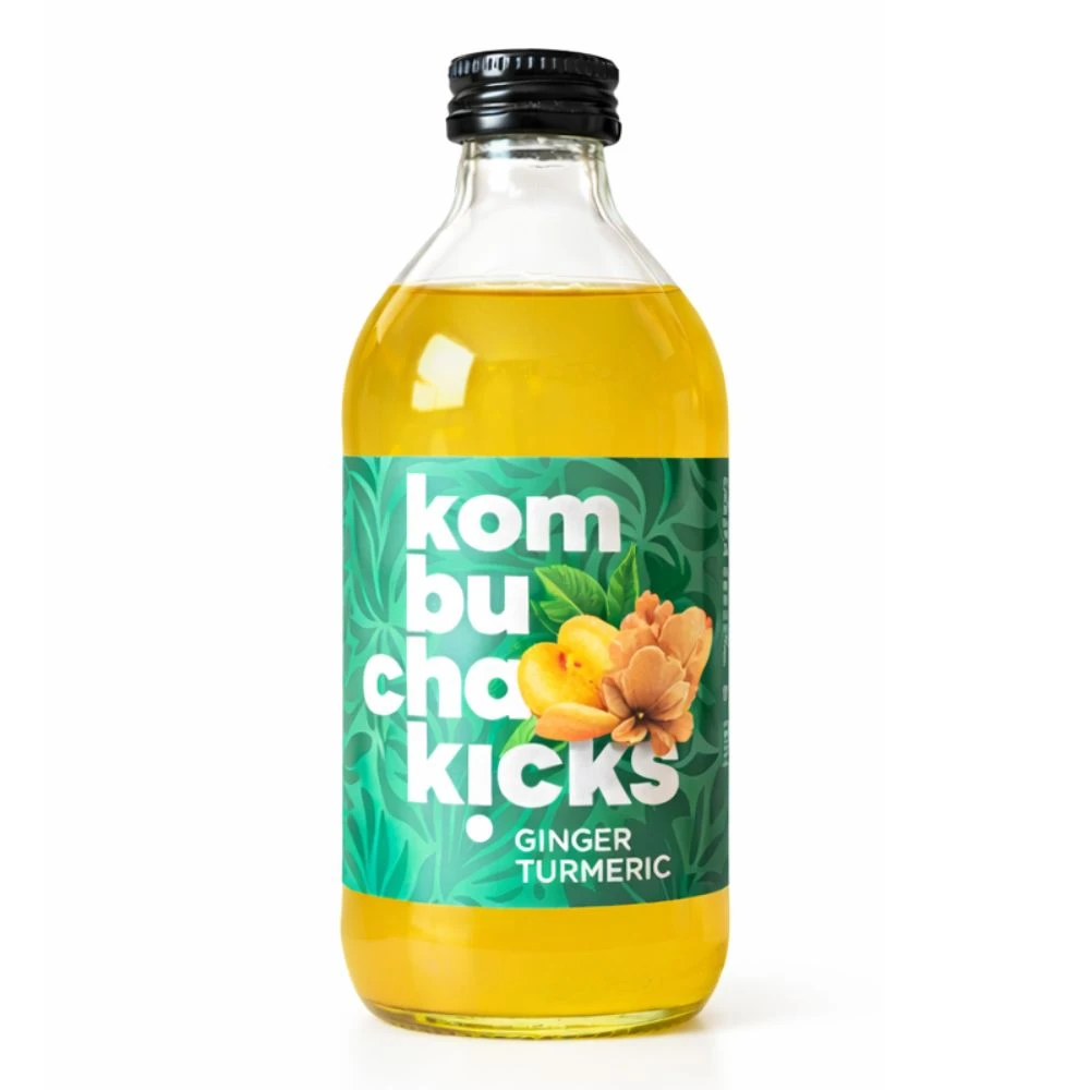 Kombucha Kicks gyömbér-kurkuma 330 ml 101369