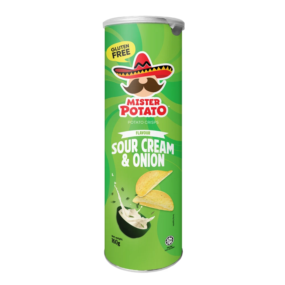 Mister Potato Glutenfree chips hagymás tejfölös 160 g 101371