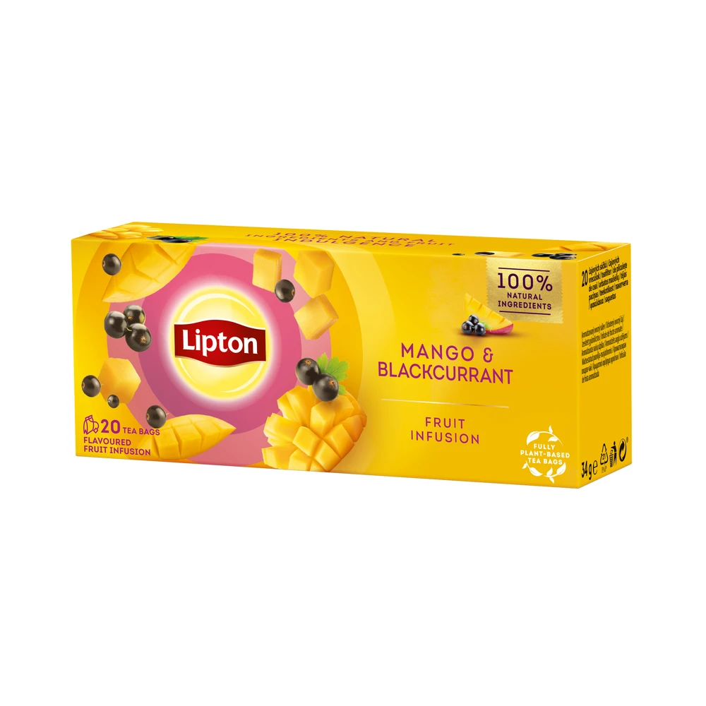 LIPTON Gyümölcstea 20x1.7 g mangó-feketeribizli 101306