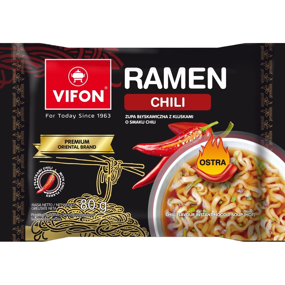 VIFON ramen Japan instant búzatésztás soup chilivel csípős 80g 101485