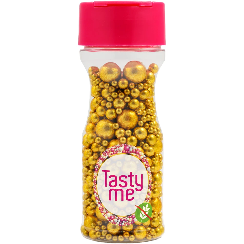 TASTY ME Gluténmentes metallic pearls tortadekor mix antik arany 75g 101411