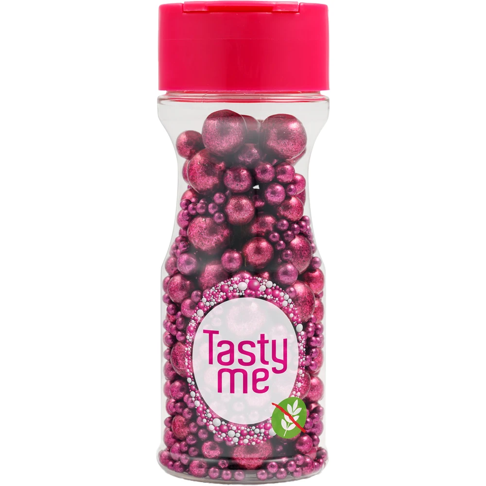 TASTY ME Gluténmentes metallic pearls tortadekor mix fukszia 75g 101413