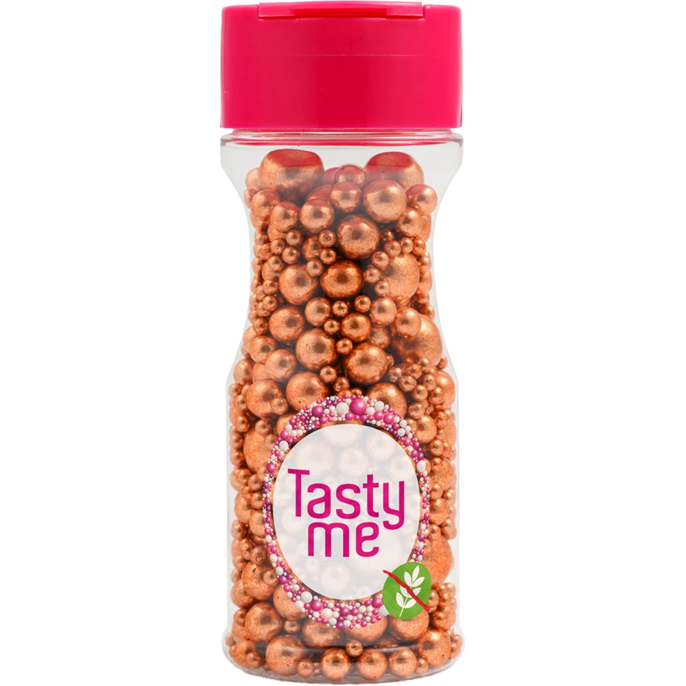 TASTY ME Gluténmentes metálfényű réz cukorgyöngy mix 75g 101418